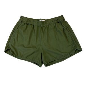 Madewell Burch Leaf Pull On Shorts Womens S Small Avocado Green Pockets Stretch